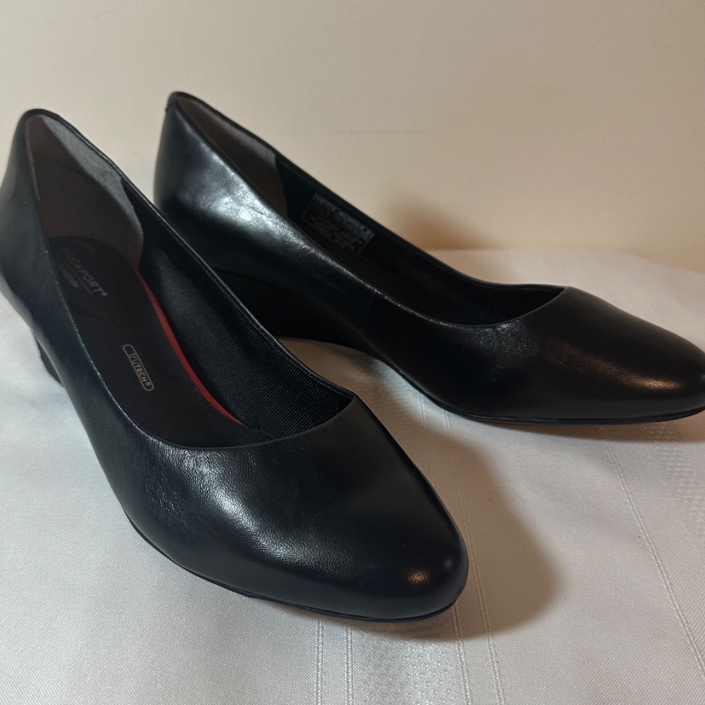 Rockport Leather Dress Wedge Shoes
